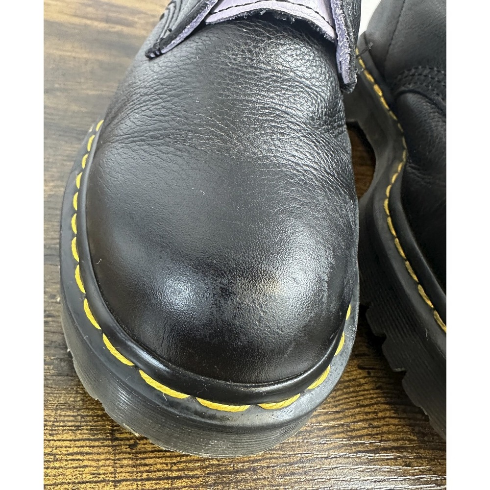 Dr Martens 1460 Zip Heart Black Purple Lace up Combat Boots Goth Punk Grunge 10 - Picture 7 of 16